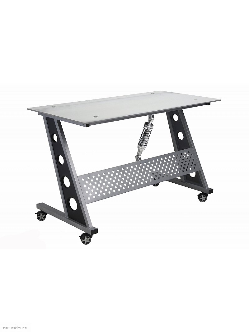 Biurko kompakt z przezroczystym blatem